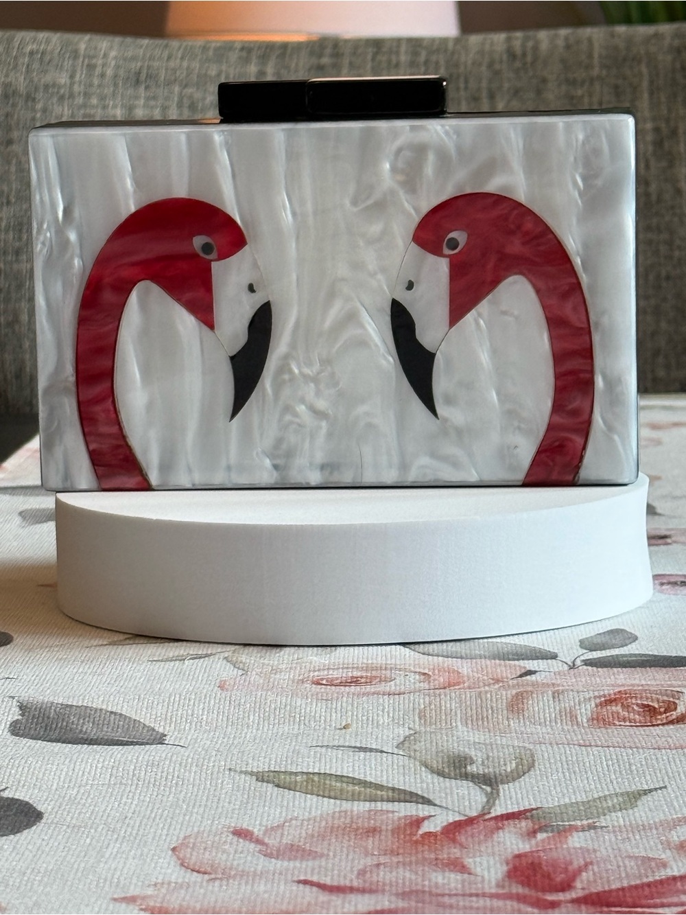 Flamingo Acrylic Convertible clutch, NIB, Adorable